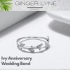 Ivy Vine Wedding Band for Women Olive Branch Stacking Ring Sterling Silver Eternity Band Ginger Lyne - image 3 of 4