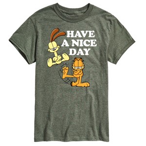 Men's - Garfield - Have A Nice Day Garfield and Odie Short Sleeve Graphic T-Shirt - 1 of 4