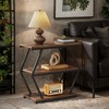 Hommoo Industrial End Table Side Table with 3 Storage Shelves & Metal Frame - 4 of 4