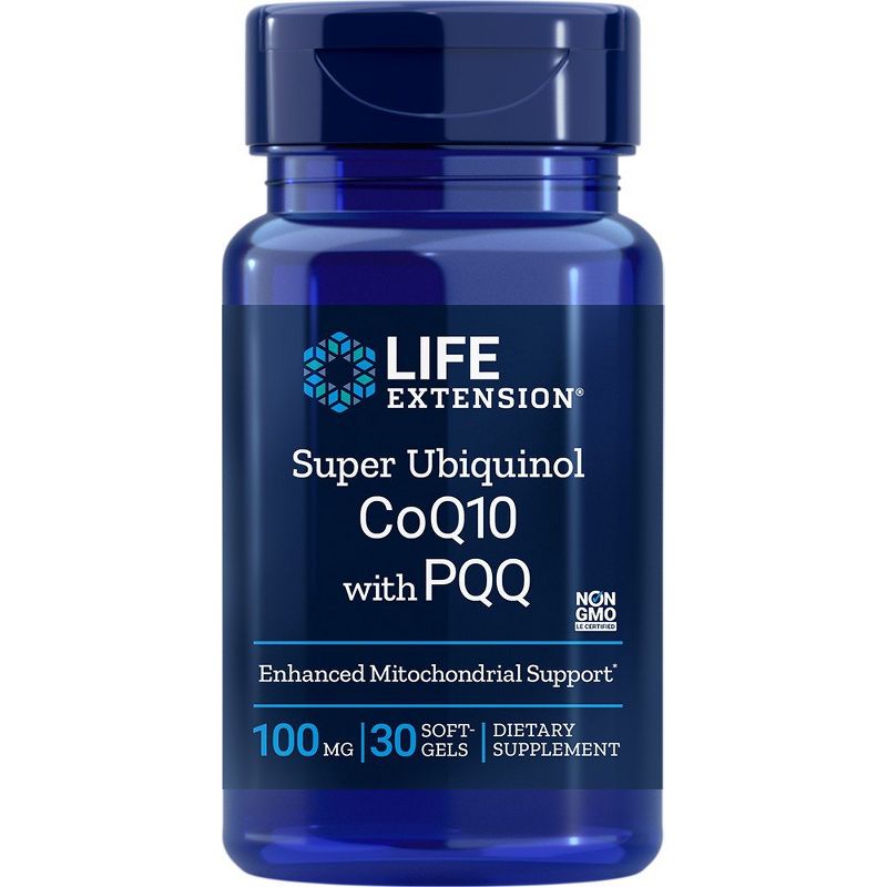 Life Extension Super Ubiquinol CoQ10 with BioPQQ 100 mg  -  30 Softgel, 1 of 3