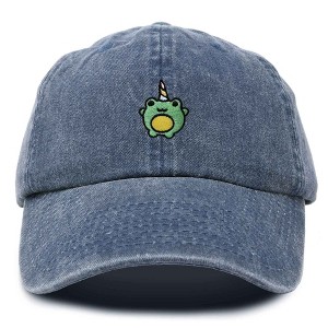 Dalix Froggy Unicorn Embroidered Cotton Dad Hat Baseball Cap Adjustable Mens Womens - 1 of 4