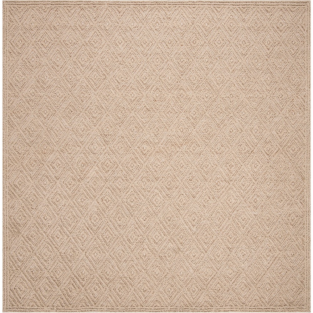 6'x6' Geometric Tufted Square Area Rug Beige - Safavieh