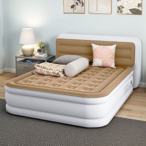 Queen Size Air Mattress with Headboard and Pump, 18in Blow Up Mattress Inflatable Bed for Home & Visitors - 1 of 4