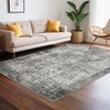 Modern Machine Washable Farmhouse Large Rug 8x10 Indoor Area Rug Low Pile Non Slip Distressed Floor Cover Ultra Soft Non-Shedding Aesthetic Carpet - 4 of 4