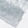 Home Mart Goods Clear Transparent Geometric Circles Vinyl Non-Slip Bathtub Shower Mat With Suction Cups -27" x 14.6" - 3 of 3