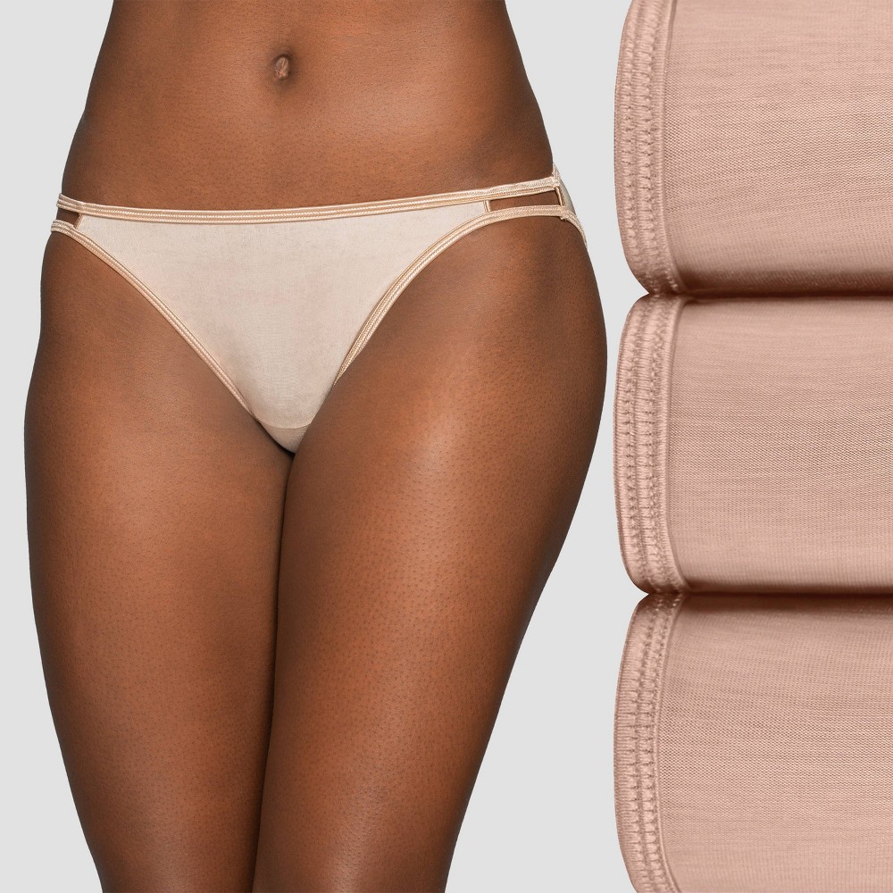 Vanity Fair Lingerie Women's Illumination Bikini Underwear 3pk - Beige 6