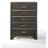 PAGED Dresser with Drawers Contemporary Glam Style Storage Drawers with Embossed Crocodile Patten for Living Room, Hallway, Office - 2 of 4