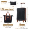 ModernLuxe  3 Piece Hardshell Luggage Set with Duffel Bag&Toiletry Bag, 20" Carry-On Suitcase with TSA Lock & 360° Wheels - 3 of 4