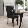 Merrick Lane Faux Leather Panel Back Parson's Chair for Kitchen, Dining Room and More - 2 of 4