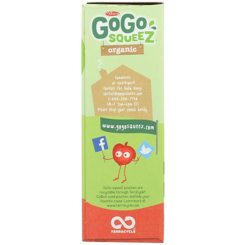 Gogo Squeez Organic Apple Strawberry Applesauce on the Go - Case of 12/4 packs, 3.2 oz, 5 of 8