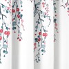 72"x72" Mirabelle Watercolor Floral Shower Curtain Blue/Coral - Lush Décor: Polyester Microfiber, Machine Washable, Buttonhole Top - 3 of 4