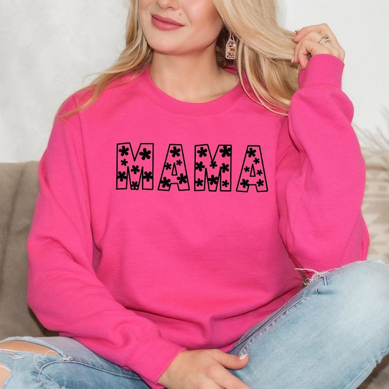 Simply Sage Market Women's Graphic Sweatshirt Flower Mama Bold, 3 of 5