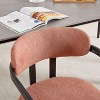 KTMBDW Metal Dining Chairs Set of 2, Modern Fabric Upholstered Kitchen Side Chairs, Farmhouse Dining Room Chair - 4 of 4