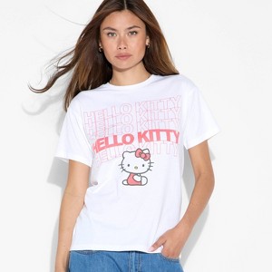 Women's Hello Kitty Short Sleeve Graphic T-Shirt - White - 1 of 3