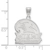 Black Bow Jewelry 10k White Gold Miami Redhawks NCAA Large Pendant - 2 of 3