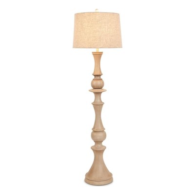 Sea Winds Lux Lighting 63'' Coastal Brillance Cream Floor Lamp 3-Way Switch