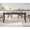 Coucheta 71/79" Industrial Dining Table for 6-8 - Rustic Wood & Metal Frame, Multi-Use, Scratch-Resistant - 4 of 4