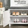 NicBex Hall Tree for Hallway,Modern Coat Racks with Hooks and Shoe Bench,Entryway Furniture for Hallway,Living Room,Bedroom,White - 4 of 4
