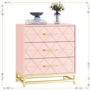 Jojoka Wooden Dresser for Bedroom, Dressers & Chest of Drawers with 3 Drawer, Wood nightstand for Storage and Organization - 1 of 4