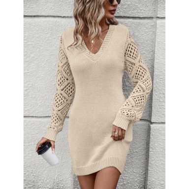 fit and flare sheath dress Leigh Midi Fit & Flare Dress Fit and Flare Short Sleeve main image 0