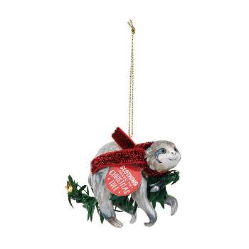 DEMDACO Sloth Ornament 3.5x2.5 inch - Multi