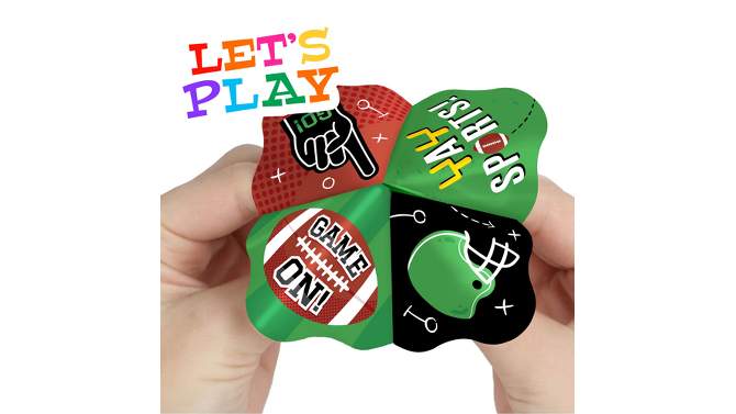 Big Dot of Happiness The Big Game - Football Party Cootie Catcher Game - Prediction Fortune Tellers - Set of 12, 2 of 8, play video