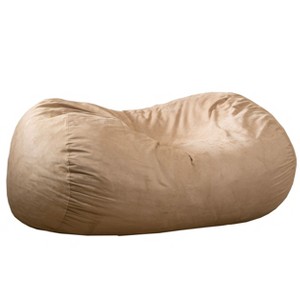 CAVINAS Suede Cylindrical Bean Bag Chair for Adults & Kids,Soft Bean Bag Ottoman,Accent Chairs for Living Room - 1 of 3