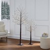 Best Choice Products Set of 3 Lighted Twig Birch Trees, 4ft, 6ft, 8ft w/ 300 LEDs, Warm White, Multicolor Lights - 3 of 4