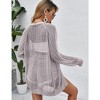 Women Crochet Lightweight Cardigan Cover Up Open Front Long Sleeve Summer Cardigans 2024 - 2 of 4