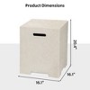 UPHA Patio Coffee Table, Outdoor Hideaway Tank Table for Gas Fire Pits, Hides Standard 20lb 16-inch Propane Tank Cover w Side Handles - 3 of 4