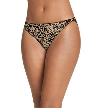 Curvy Couture Women's Plus Size Sheer Mesh String Bikini Panty Bark XXL