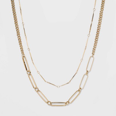 Two Row Layered Necklace - A New Day™ Gold