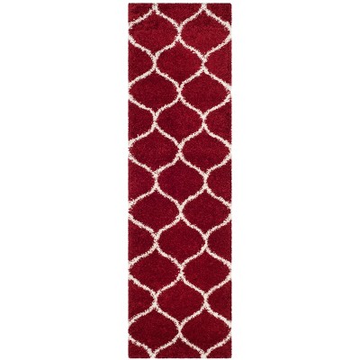 2'3"x12' Loomed Quatrefoil Design Runner Rug Red - Safavieh