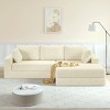 NicBex Couches for Living Room L shape Modular Sectional Sofa Left Sofa Seat Corduroy Upholstered Compressed Sofa Couch Unfold Into a Bed - 2 of 4