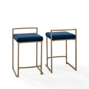 Set of 2 Harlowe Counter Height Barstools - Crosley - 1 of 4