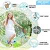 Aukfa Girls Bicycle with Basket, Bracket and Suspension Fork, Double Disc Brake Steel Frame Girls Bicycle, Suitable for Girls Aged 7-10 - 2 of 4
