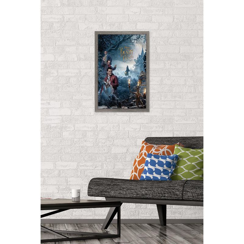 Trends International Disney Beauty And The Beast - Triptych 1 Framed Wall Poster Prints, 2 of 7