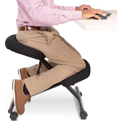 Costway Ergonomic Kneeling Chair Rocking Stool Upright Posture Office  Furniture Black : Target