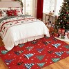 Washable Christmas Runner Rug, Soft Non-Slip Low Pile Carpet for Kitchen, Hallway, or Bedroom Festive Decor - 2 of 4