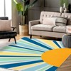 Boho Rugs Washable Kids Rug Non Slip Nursery Rug Low Pile Floor Mat Soft & Non-Shedding Sunshine Carpet Colorful Rainbow Printed Indoor Rugs - 2 of 4