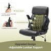Ora Maison Big and Tall Office Chair, Heavy Duty Executive Desk Chair with Adjustable Lumbar Support, Flip-Up Arms, Tilt Lock, and High Back, Black - 4 of 4