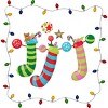 Men's Design By Humans Christmas Stocking with Christmas Lights By realdealclipart Tank Top - 2 of 3