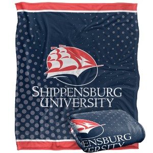 Shippensburg University Logo Dots Silky Touch Blanket White 50x60 - 1 of 4