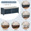 Sapphtopaz Shoe Bench with Storage and Cushion, Upholstered Ottoman with Shutter, Retro Entryway Bench, Storage Bench for Living Room, Entryway - 4 of 4
