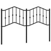 vidaXL Classic Black Metal Headboard – Powder Coated Steel Material, Suitable for 53.1” Mattress Width, Easy Assembly, Provides Excellent Back Support - 2 of 4