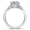 Pompeii3 1.05 Ct Diamond Engagement Ring Vintage Accent 14k White Gold 8 Prong - 2 of 4