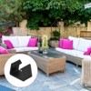 Unique Bargains Outdoor Wicker Fixed Connection Chair Fasteners Furniture Clips Black - 2 of 4