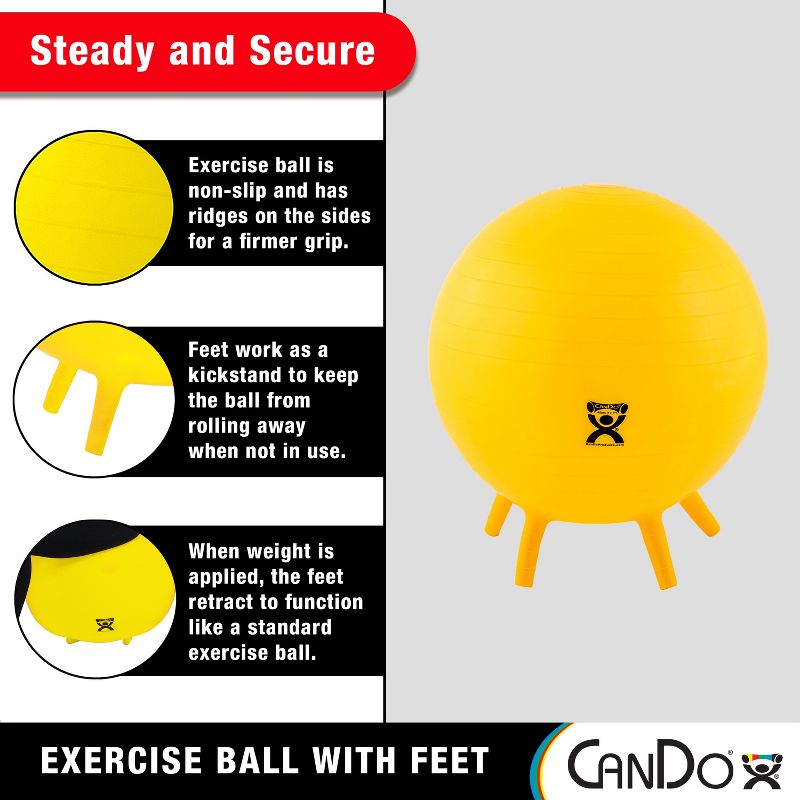 CanDo Inflatable Exercise Ball, 2 of 6