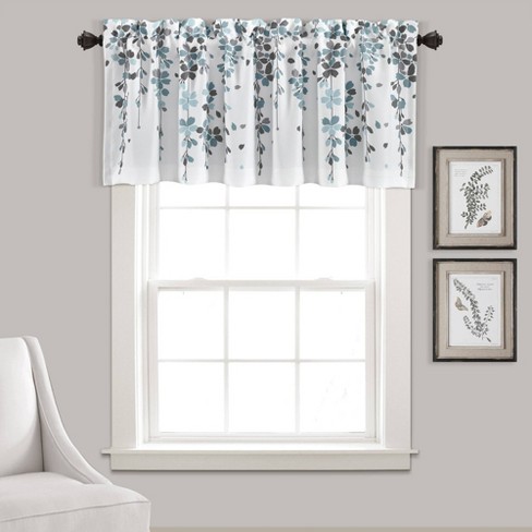 18x52 Weeping Flower Valance Blue/gray - Lush Décor : Target