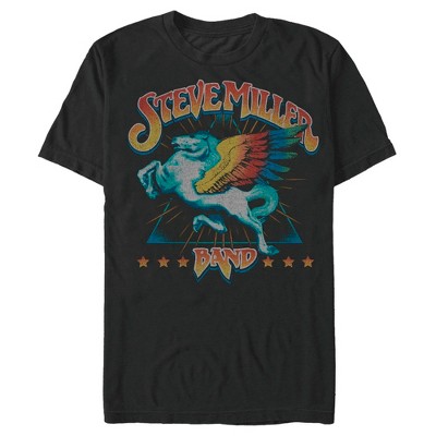 Men's Steve Miller Band Retro Logo T-shirt - Black - Small : Target